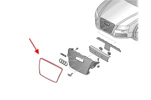 AUDI A5 / S5 8T 2007-2011 PRZED FACELIFTINGIEM RAMKA GRILLA CHROMOWANA 8T0853651D