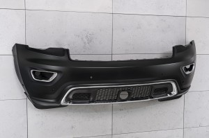 JEEP GRAND CHEROKEE IV WK2 2017-2021 PO DRUGIM FACELIFTINGU KOMPLETNY ZDERZAK PRZEDNI Z PDC BEZ SPRYSKIWACZY 68333498AA