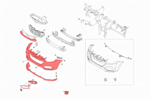 HYUNDAI ix35 LM 2010-2015 KOMPLETNY ZDERZAK PRZEDNI Z LAMPAMI PRZECIWMGIELNYMI 865112Y000