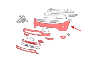 JEEP GRAND CHEROKEE IV WK2 2014-2017 PO FACELIFTINGU KOMPLETNY ZDERZAK PRZEDNI BEZ PDC 1WL27TZZAC