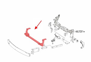 MERCEDES CLA C117 W117 2013-2019 BELKA DOLNA WZMOCNIENIE POD CHŁODNICĘ A2466200019