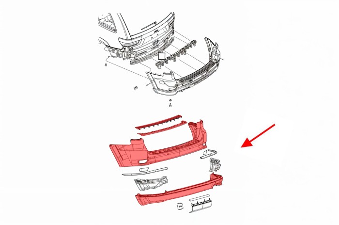 JEEP GRAND CHEROKEE IV WK2 2014-2020 PO FACELIFTINGU KOMPLETNY ZDERZAK TYLNY Z 4xPDC 68310168AB