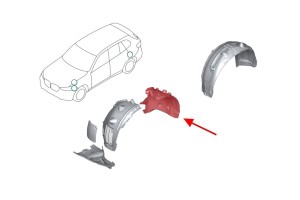 BMW X5 IV G05 2018+ MATERIAŁOWE NADKOLE PRZEDNIE LEWE CZĘŚĆ TYLNA 51717424907