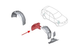 BMW X5 G05 2018+ MATERIAŁOWE NADKOLE PRZEDNIE PRAWE CZĘŚĆ TYLNA 51717424908