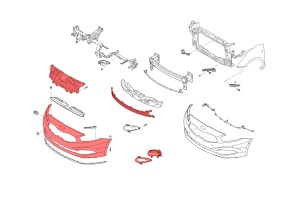 KIA CEED II JD 2012-2015 PRZED LIFTINGIEM KOMPLETNY ZDERZAK PRZEDNI 86511A2000