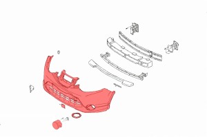 NISSAN QASHQAI II J11 2014-2017 PRZED LIFTINGIEM KOMPLETNY ZDERZAK PRZEDNI 620224EA0H