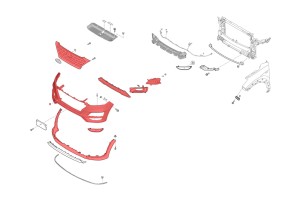 HYUNDAI TUCSON III 2018-2020 PO LIFTINGU KOMPLETNY ZDERZAK PRZEDNI Z LAMPAMI DRL LED 86511D3500