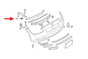 BMW SERIA 3 F30/F30N 2011-2019 MOCOWANIE BELKI PRZEDNIEJ PRAWE 51647245796