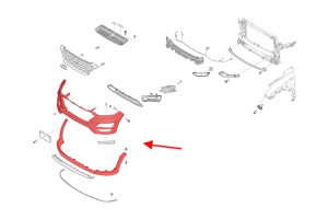 HYUNDAI TUCSON III 2018-2020 PO LIFTINGU ZDERZAK PRZEDNI 86511D3500