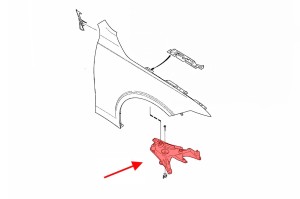 VOLVO S90 2016+ MOCOWANIE PRZEDNIEGO BŁOTNIKA ŚLIZG PRAWY 31447898