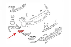 VOLVO V90 2016+ MOCOWANIE RAMKA LAMPY PRZECIWMGIELNEJ PRAWA 31383905