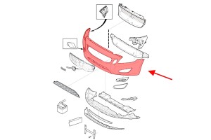 VOLVO S60 II 2010-2013 PRZED FACELIFTINGIEM ZDERZAK PRZEDNI 39802501 / 30795006