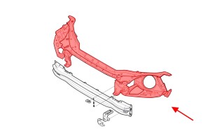 VOLVO XC60 I 2008-2017 PAS PRZEDNI WZMOCNIENIE CZOŁOWE 31416750