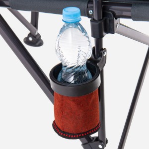 SKŁADANE KRZESŁO TURYSTYCZNE Z OPARCIEM SZARO-BORDOWE