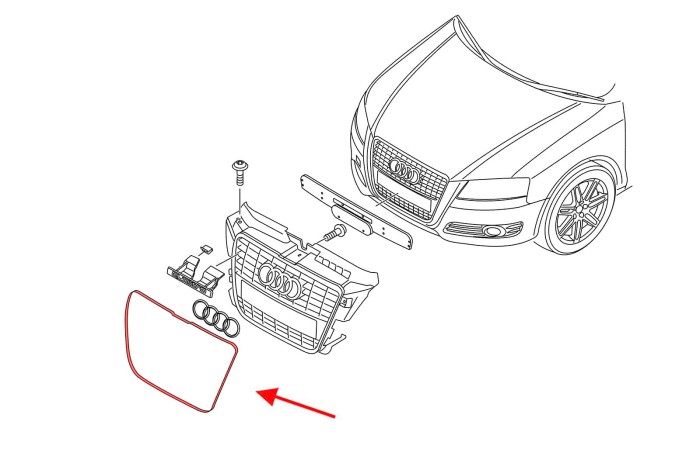 AUDI A4 B8 2007-2011 PRZED FACELIFTINGIEM RAMKA GRILLA CHROMOWANA 8E0853651