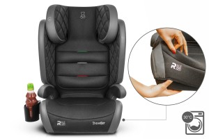 SALVATORE FOTELIK SAMOCHODOWY EKOSKÓRA PODSTAWKA 2w1 I SIZE 100-150 CM R129 ISOFIX