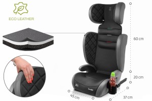 SALVATORE FOTELIK SAMOCHODOWY EKOSKÓRA PODSTAWKA 2w1 I SIZE 100-150 CM R129 ISOFIX