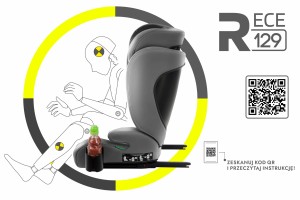 SALVATORE FOTELIK SAMOCHODOWY EKOSKÓRA PODSTAWKA 2w1 I SIZE 100-150 CM R129 ISOFIX