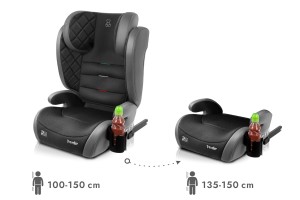 SALVATORE FOTELIK SAMOCHODOWY EKOSKÓRA PODSTAWKA 2w1 I SIZE 100-150 CM R129 ISOFIX