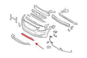 VOLVO XC60 I 2013-2017 PO FACELIFTINGU KRATKA PRZEDNIEGO ZDERZAKA Z PDC 31323775