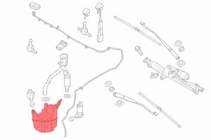 VOLVO V60 I CROSS COUNTRY 2014-2018 PO FACELIFTINGU ZBIORNIK PŁYNU SPRYSKIWACZA 31416283