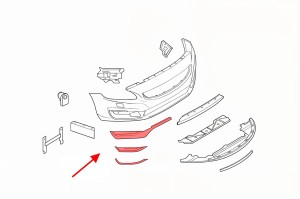 VOLVO S60 II 2013-2018 PO FACELIFTINGU KRATKA PRZEDNIEGO ZDERZAKA Z PDC PRAWA 31353655