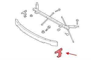 VOLVO S90 2016+ UCHWYT MOCOWANIE PRZEDNIEJ BELKI ZDERZAKA LEWE 31416223