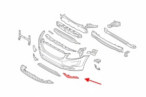 VOLVO XC60 I 2013-2017 PO FACELIFTINGU LISTWA ZDERZAKA PRZEDNIEGO LEWA 31352458 31365349