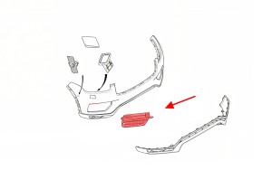 VOLVO XC90 II 2014-2019 PRZED FACELIFTINGIEM KRATKA PRZEDNIEGO ZDERZAKA Z PDC PRAWA 31383045