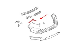 HONDA CR-V IV 2015-2018 PO FACELIFTINGU ŚLIZG ZDERZAKA TYLNEGO LEWY 71598T1WA01