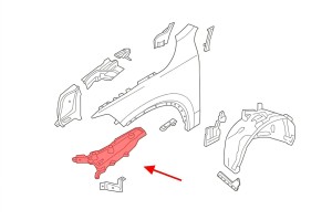 VOLVO XC90 II 2014+ WSPORNIK MOCOWANIE PRZEDNIEGO BŁOTNIKA LEWY 31391777