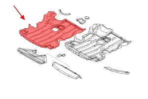 BMW SERIA 1 E82 2007-2011 OSŁONA SILNIKA PŁYTA POD PRZEDNI ZDERZAK Z KOMPLETEM ŚRUB 51757129318