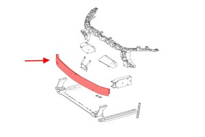 MERCEDES GLA X156 W156 2013-2019 ALUMINIOWA BELKA DOLNA WZMOCNIENIE PRZEDNIEGO ZDERZAKA A2466201834