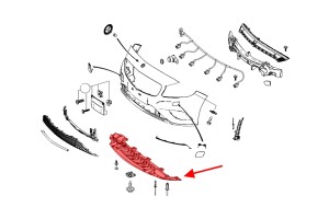 MERCEDES A-CLASS W176 2013-2018 OSŁONA PRZEDNIEGO ZDERZAKA A1768850136