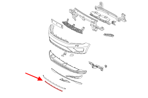 VOLKSWAGEN TOUAREG II 7P 2014-2018 PO FACELIFTINGU LISTWA SPOILER PRZEDNIEGO ZDERZAKA 7P6807725