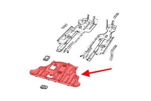 JEEP CHEROKEE V KL 2018-2023 PO FACELIFTINGU MATERIAŁOWA OSŁONA PŁYTA POD SILNIK 533802110 / 68288228X / 68288228AD