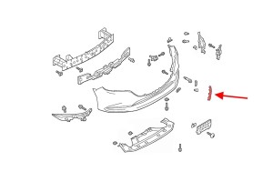 MAZDA 6 III GL 2018+ DRUGI FACELIFTING CZARNA LISTWA PRZEDNIEGO ZDERZAKA LEWA GBVG50131