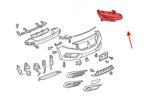 HONDA CIVIC X 2016-2019 COUPE PRZED FACELIFTINGIEM LAMPA PRZEDNIA LED PRAWA 33100TEDP11