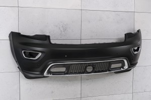 JEEP GRAND CHEROKEE IV WK2 2017-2021 PO DRUGIM FACELIFTINGU KOMPLETNY ZDERZAK PRZEDNI Z PDC BEZ SPRYSKIWACZY 68333498AA