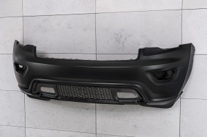 JEEP GRAND CHEROKEE IV WK2 2017-2021 PO DRUGIM FACELIFTINGU CZARNY KOMPLETNY ZDERZAK PRZEDNI BEZ PDC BEZ SPRYSKIWACZY 6EB83TZZAA