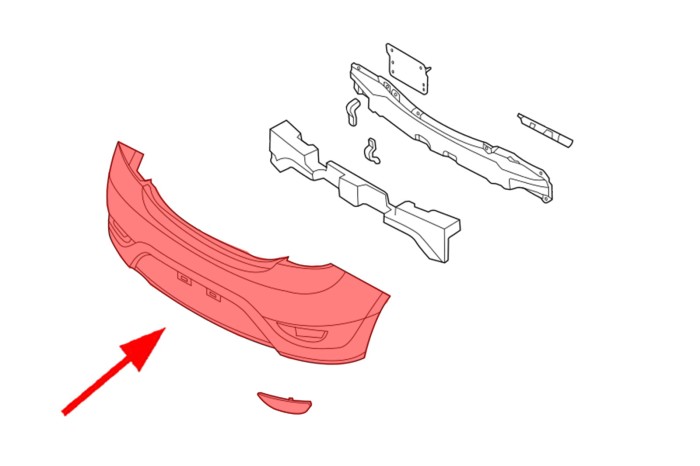 HYUNDAI i20 I PB 2012-2014 PO FACELIFTINGU KOMPLETNY ZDERZAK TYLNY BEZ PDC 865111J500