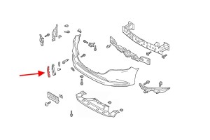 MAZDA 6 III GJ 2018+ PO DRUGIM LIFTINGU CHROMOWANA LISTWA PRZEDNIEGO ZDERZAKA PRAWA GBVG50121