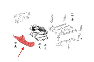 MERCEDES S-CLASS W221 2005-2013 4MATIC OSŁONA PRZEDNIEGO ZDERZAKA Z KOMPLETEM ŚRUB A2215240830