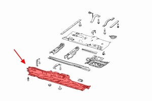 MERCEDES AMG GT X290 2018+ MATERIAŁOWA OSŁONA PODWOZIA PRAWA A2136806407