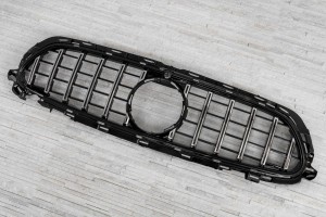 MERCEDES E-CLASS W213 AMG 2020+ PO LIFTINGU Z KAMERĄ GRILL GT PANAMERICANA SREBRNY
