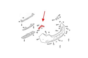 MAZDA 3 IV BP SEDAN 2019+ ŚLIZG TYLNEGO ZDERZAKA LEWY BCKA502J1