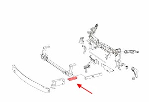 MERCEDES A-CLASS W176 2013-2018 PRZEDNIA STREFA ZGNIOTU A2466260088