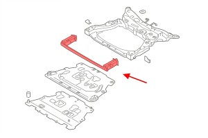 VOLVO V60 II 2018+ ALUMINIOWA BELKA DOLNA WZMOCNIENIE PRZEDNIEGO ZDERZAKA 32246766
