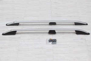 FIAT DOBLO II 2010+ (wersja krótka) RELINGI DACHOWE ALUMINIOWE SREBRNE