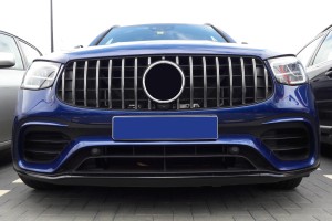 MERCEDES GLC COUPE (C253) 2019-2022 PO LIFTINGU Z KAMERĄ GRILL GT PANAMERICANA SREBRNY PASUJE TYLKO DO WERSJI AMG